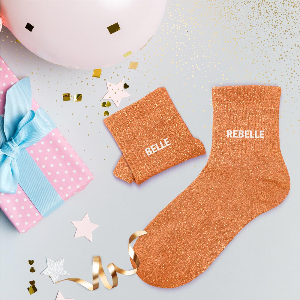 Chaussettes Paillettes Duo Bringueuse Fofolle - Lot De 2 Paires Fun Et Colorées