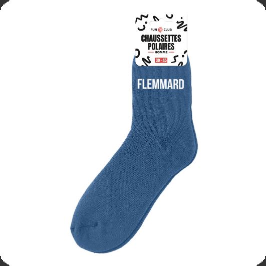 Chaussettes Hiver Homme "Beau Gosse" - Marron Clair - Taille 39-45 - Chaussettes Polaires Originales Et Drôles